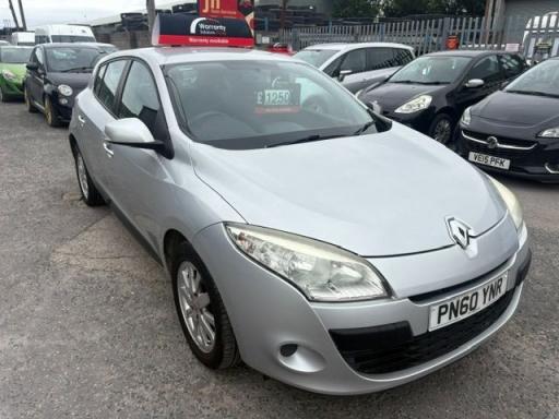 2010 renault megane expression vvt 110 price: £1,250 year: 2010 (60 reg) mileage: 106,400 engine: 1.6 petrol colour: silver doors: 5drs body:... photo
